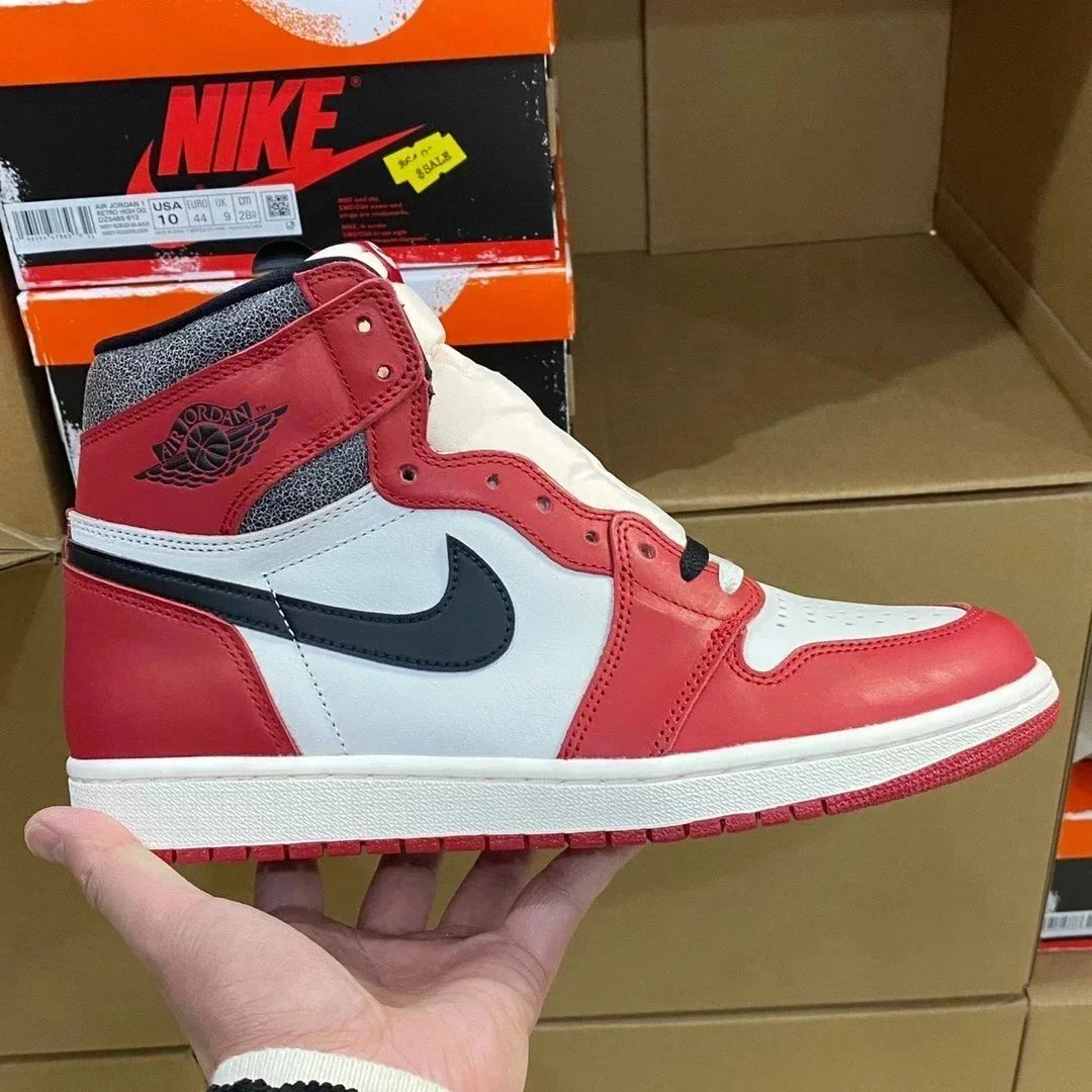 Nike Air Jordan 1 Red White Black High Top Sneakers
