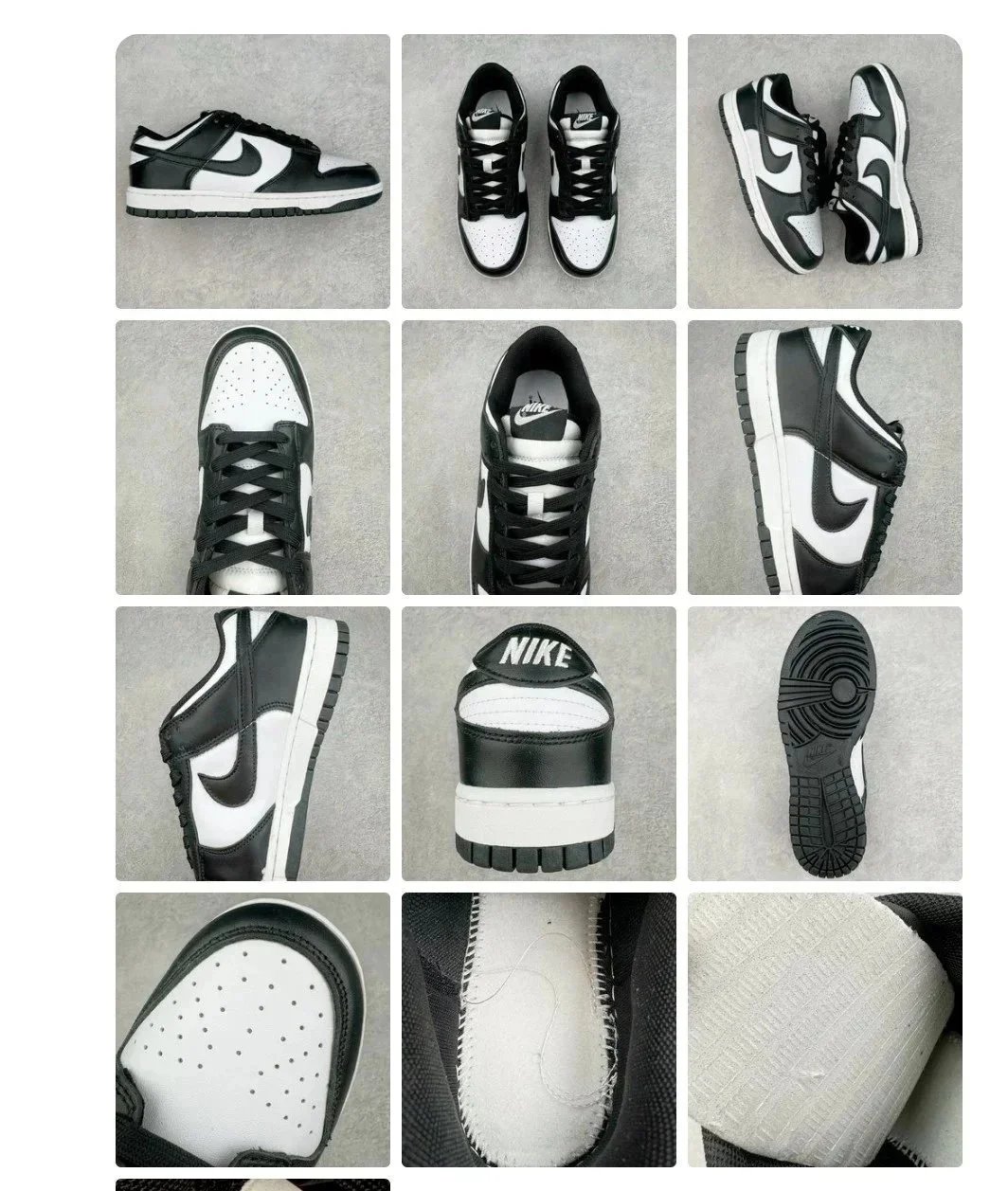 Nike Dunk Low Black White Casual Sneakers