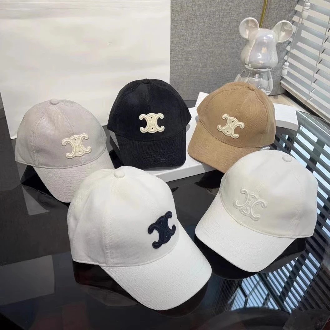 Celine Logo Embroidered Navy Blue Denim Baseball Cap