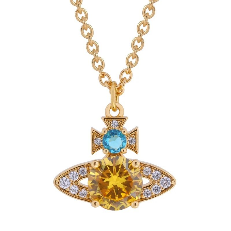 Vivienne Westwood Orb Silver Clear Crystal Pendant Necklace