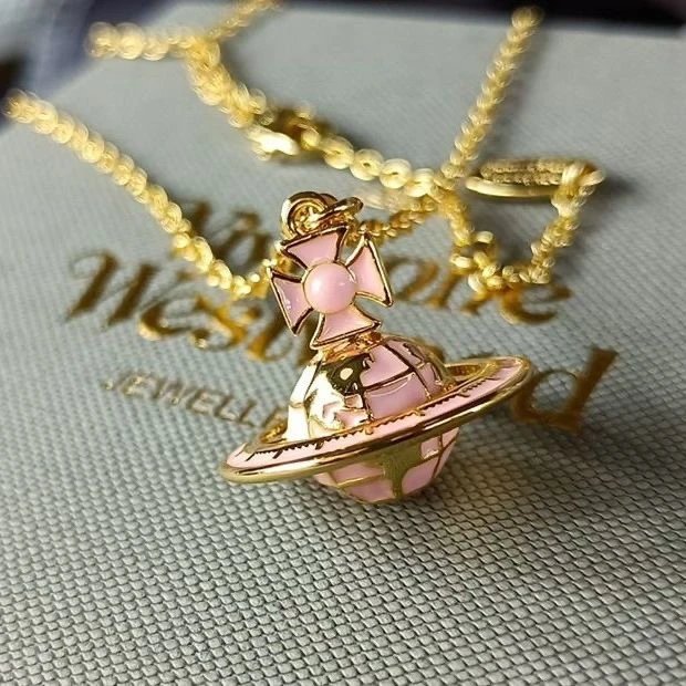 Vivienne Westwood Pink Orb Pendant Necklace