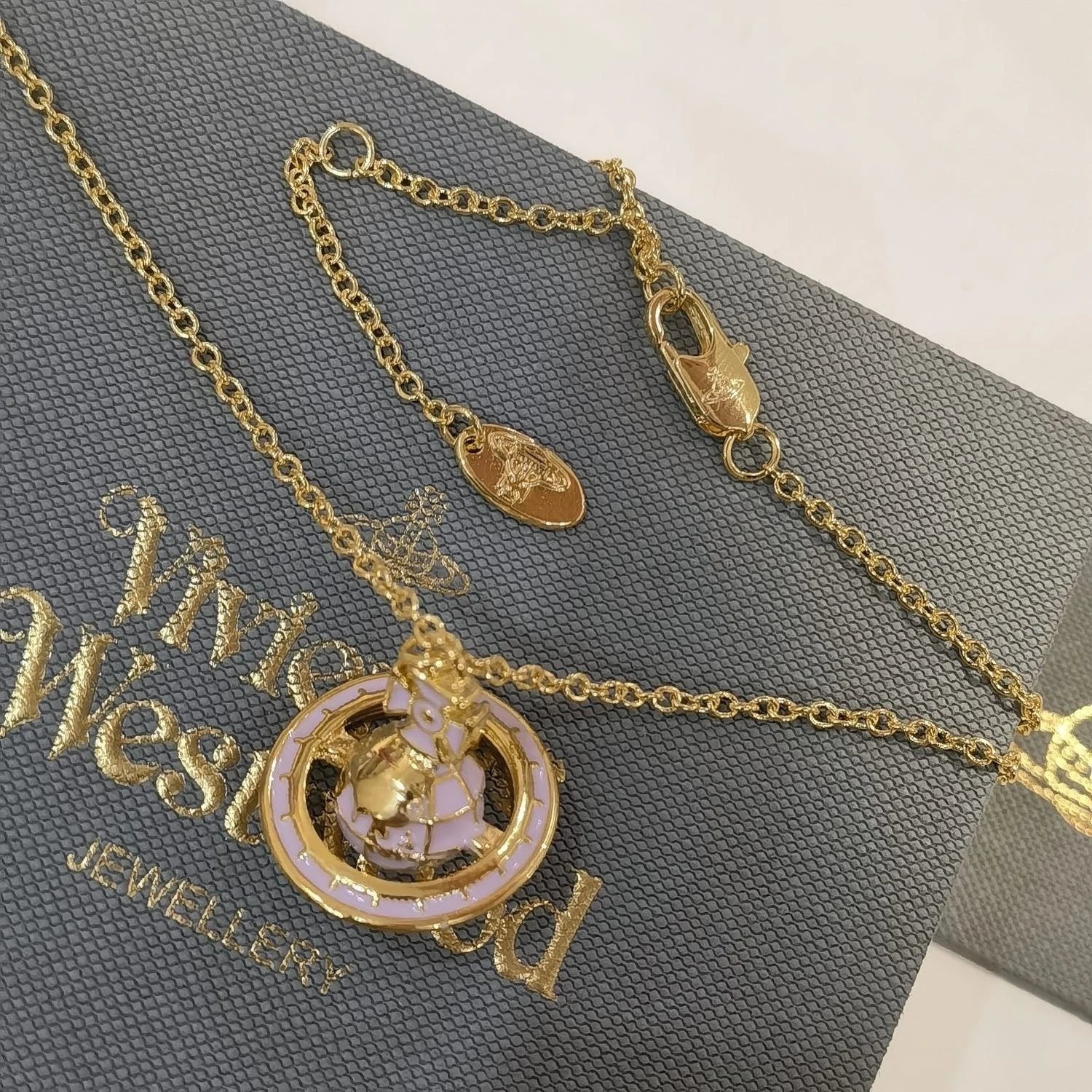 Vivienne Westwood Pink Orb Pendant Necklace