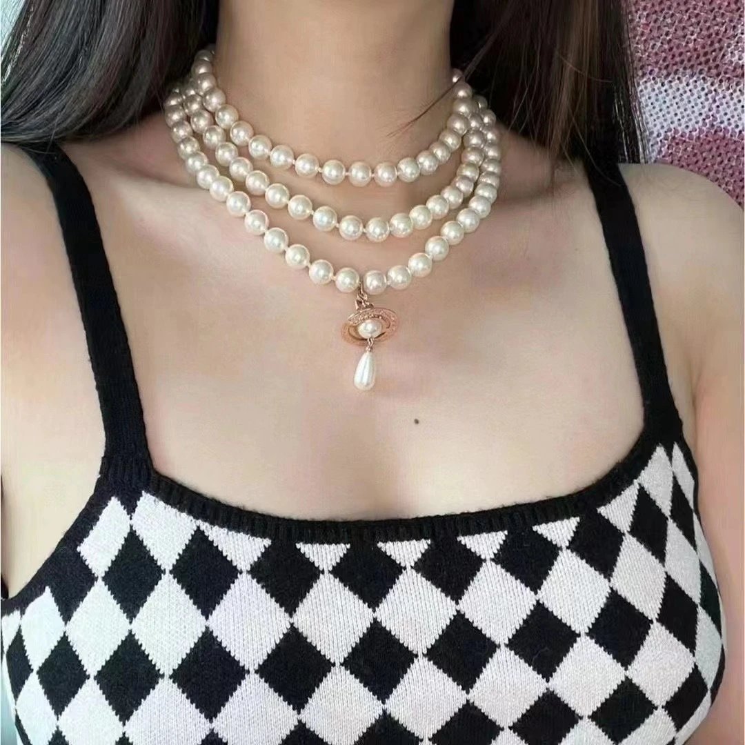 Vivienne Westwood Pearl White Orb Pendant Necklace