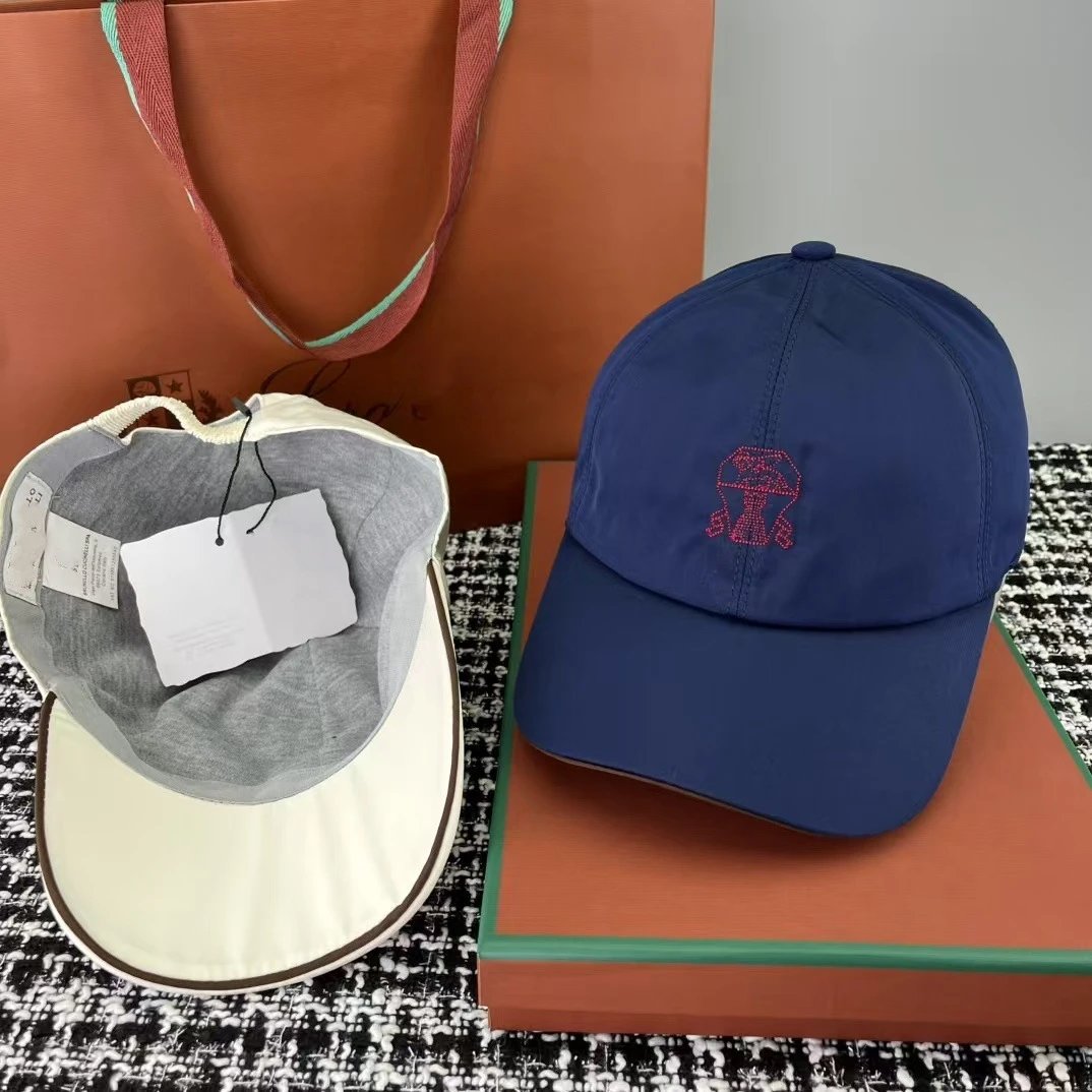 Embroidered Mushroom Cap Navy Blue Casual Baseball Hat