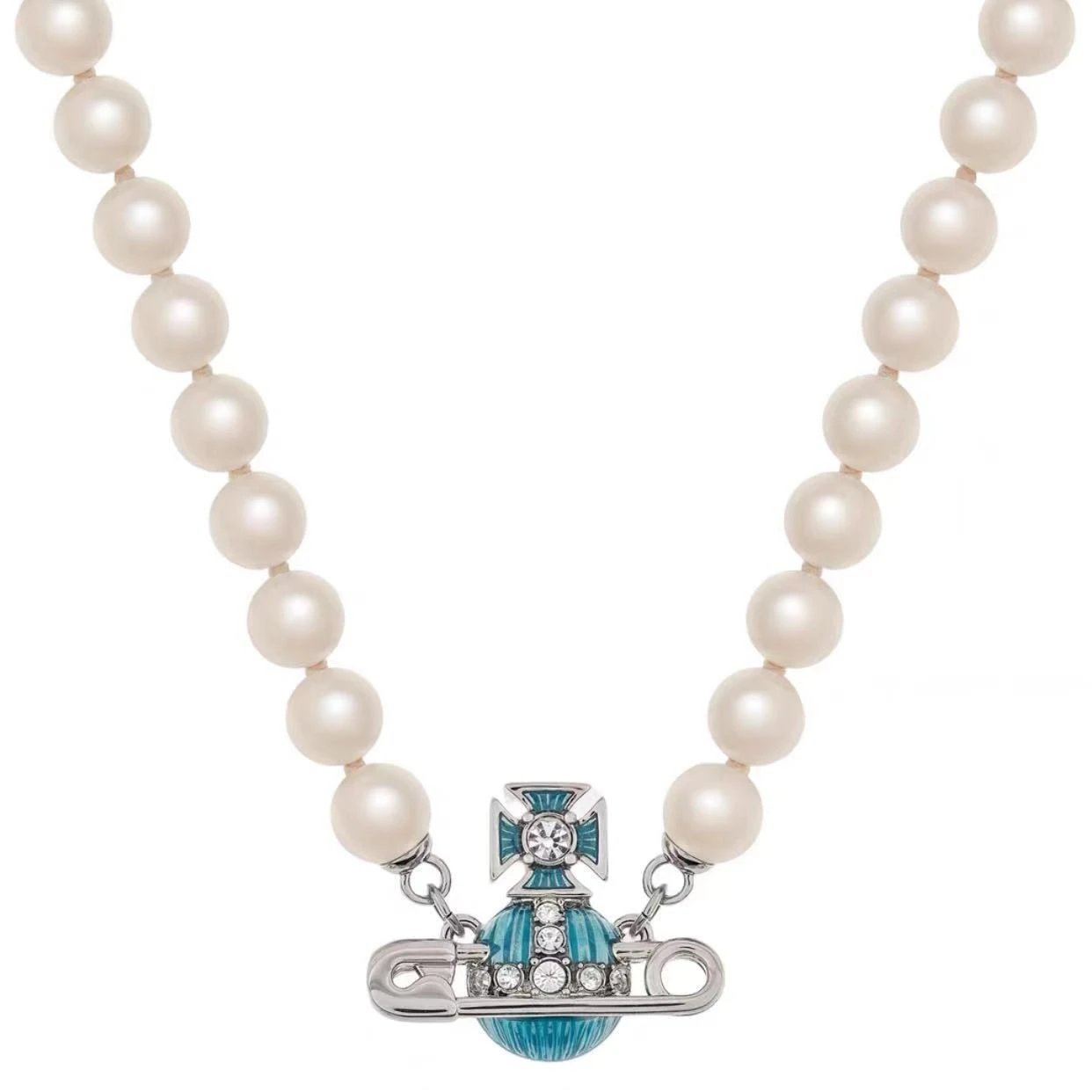 Vivienne Westwood Pearl White Orb Pendant Necklace