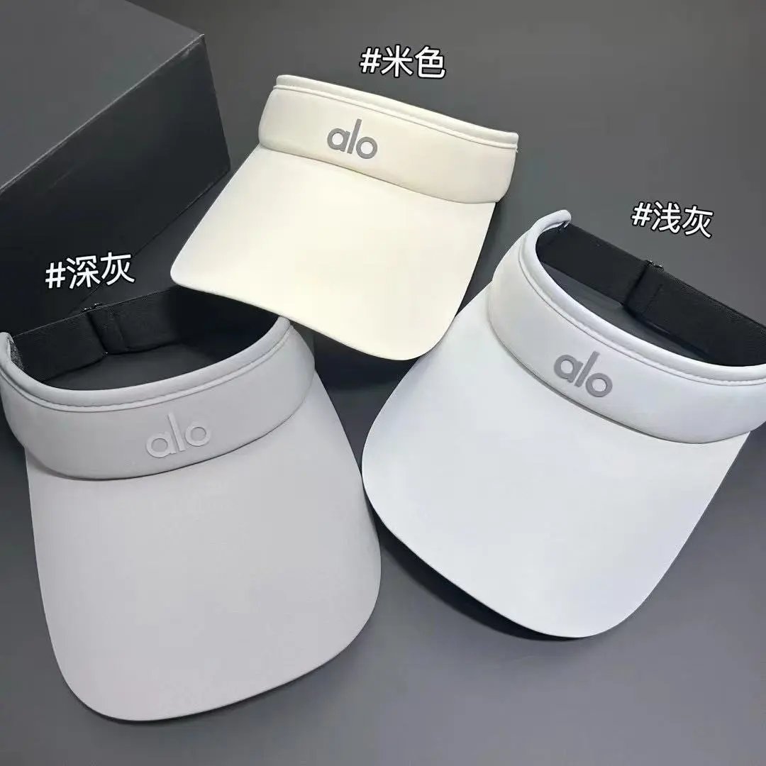 Alo Ice Silk Visor Cap Purple White Beige Black Yellow Sky Blue Medium Blue Pink Light Gray Dark Gray