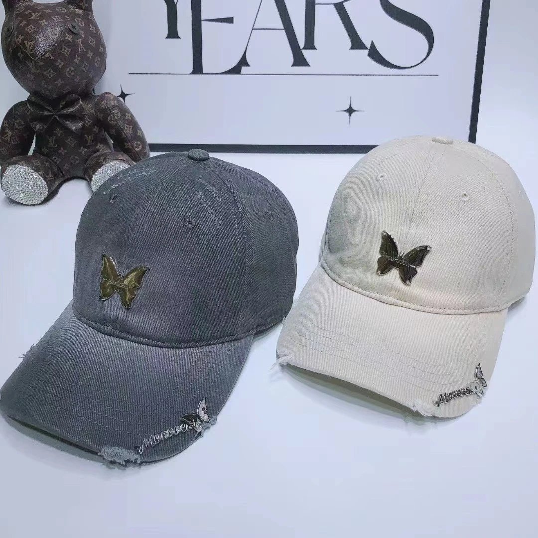 Unbranded Hats Butterfly Metal Accent Distressed Baseball Cap image 5