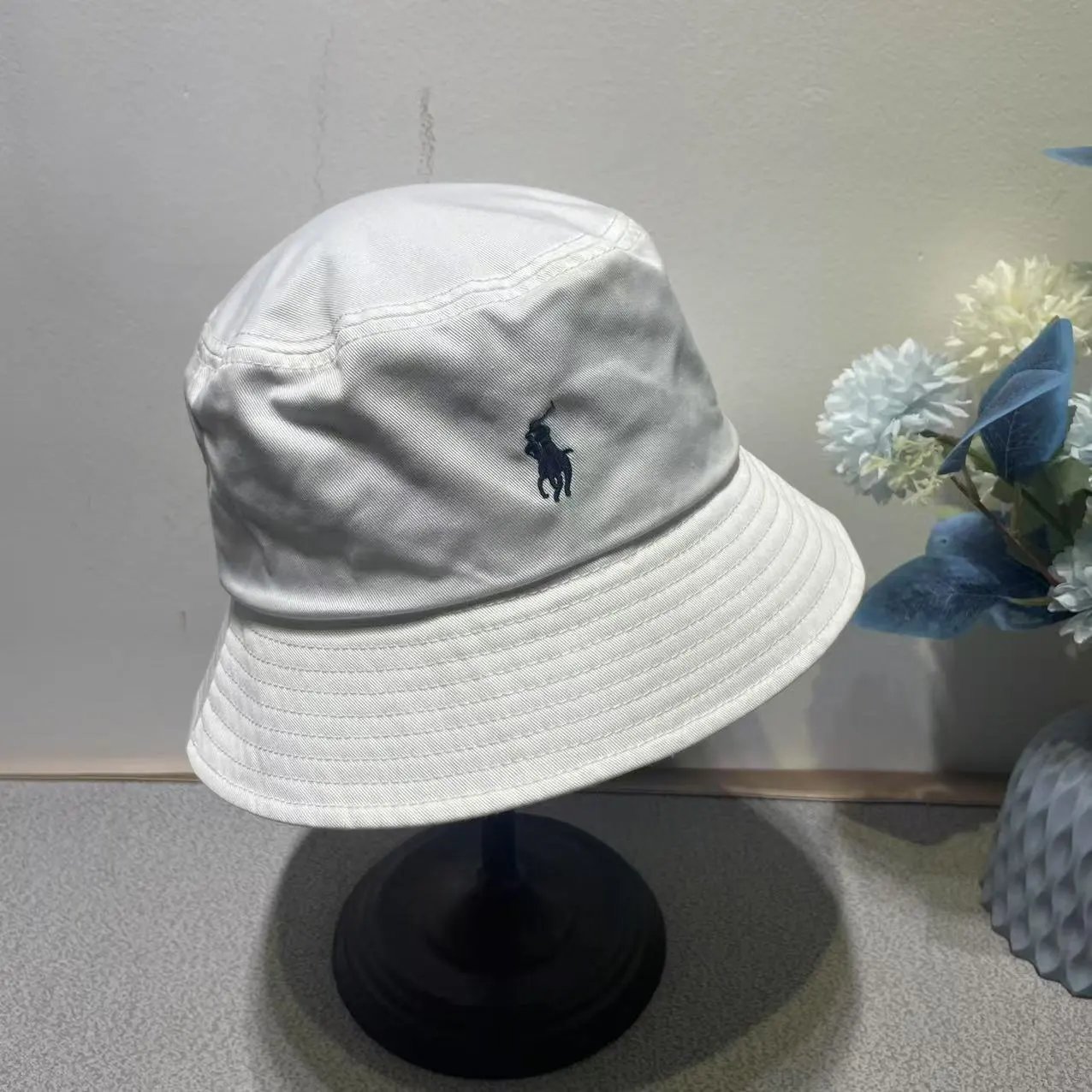 Polo Ralph Lauren Hats Embroidered Pony Bucket Hat — white