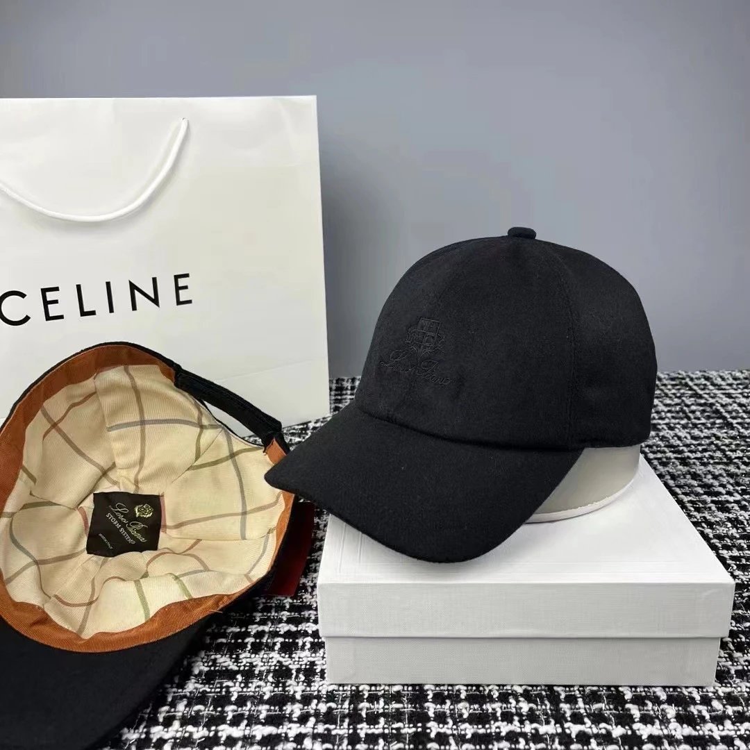 Wool Blend Baseball Cap Navy Brown Burgundy Dark Blue Black Charcoal Gray Classic Embroidered