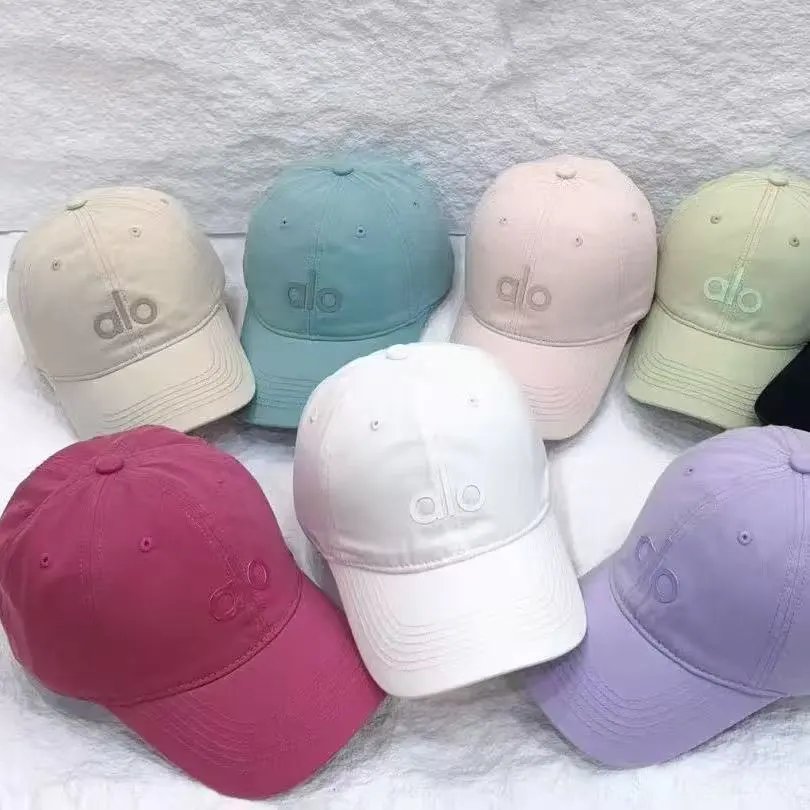 Alo Embroidered Logo Pastel Color Casual Baseball Cap