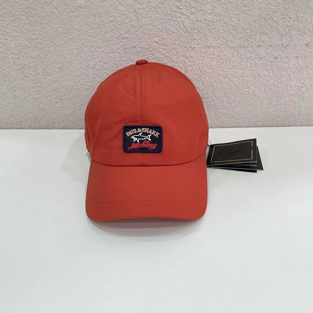 Paul & Shark Hats Logo Patch Baseball Cap — Red