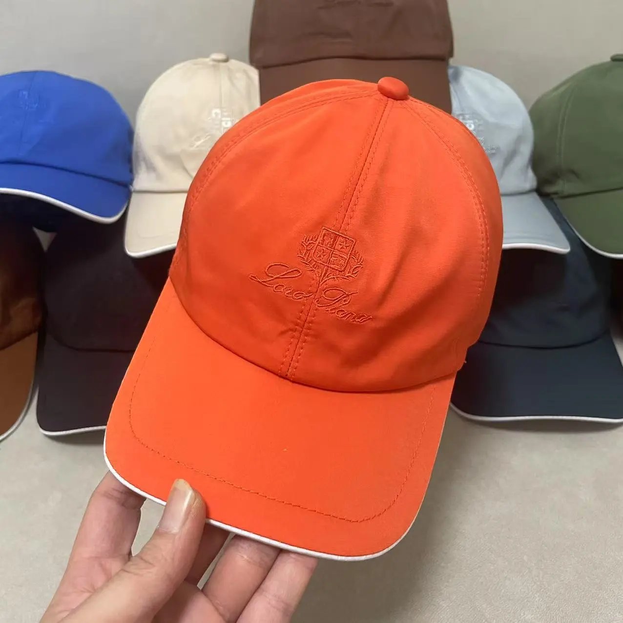 Louis Vuitton Embroidered Logo Beige Navy Olive Pink Orange Blue Brown Caps