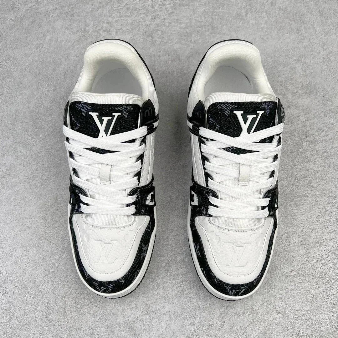 Louis Vuitton Trainer Black White Monogram Sneakers