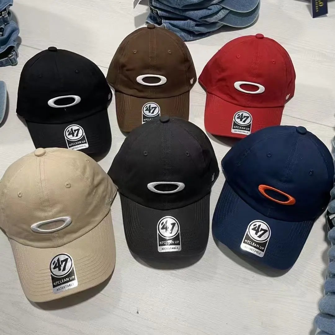 Oakley 47 Clean Up Black Brown Red Beige Navy Adjustable Baseball Cap