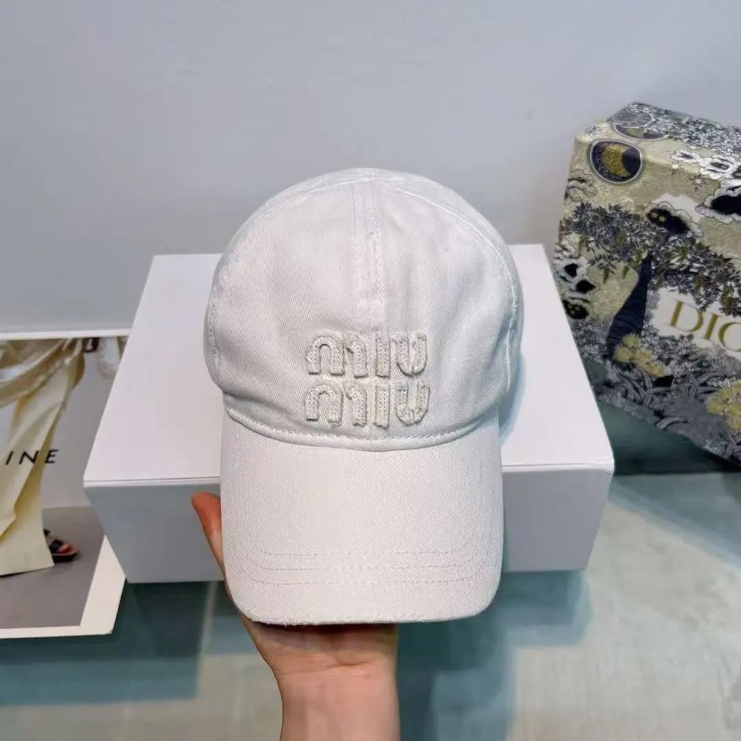 Cotton Baseball Cap Pink Embroidered Casual Hat