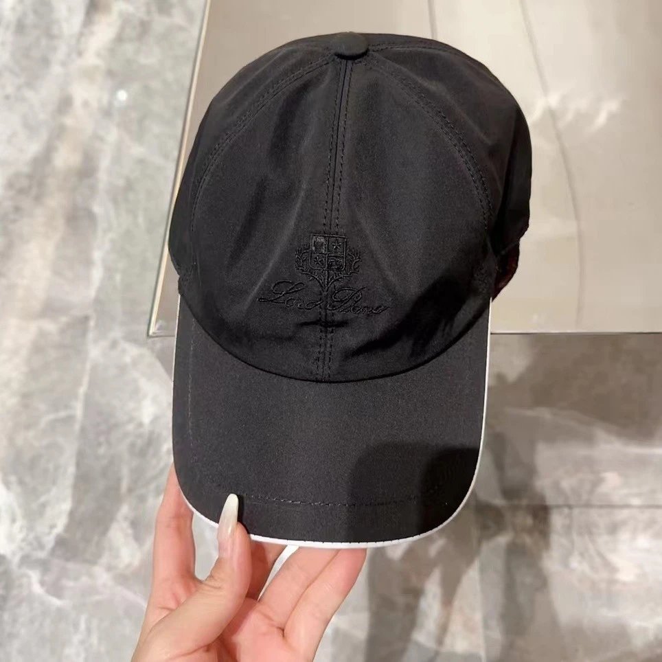 Longchamp Logo Embroidered Navy Red Black Tan Teal White Baseball Cap