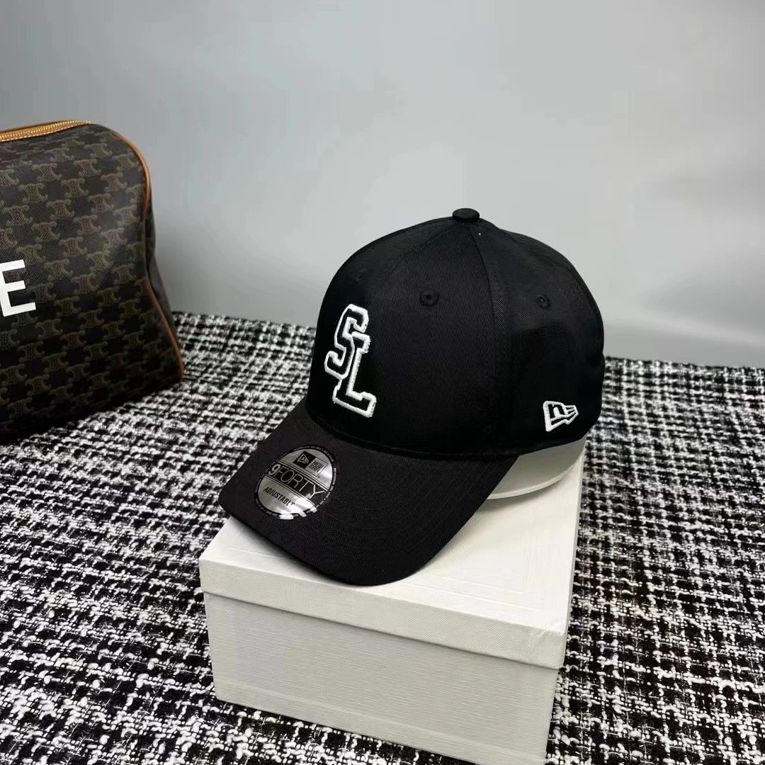 New Era 9FORTY SL Embroidered Baseball Cap White Black Beige Classic