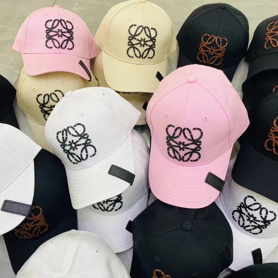 Loewe Anagram Pink Embroidered Baseball Cap