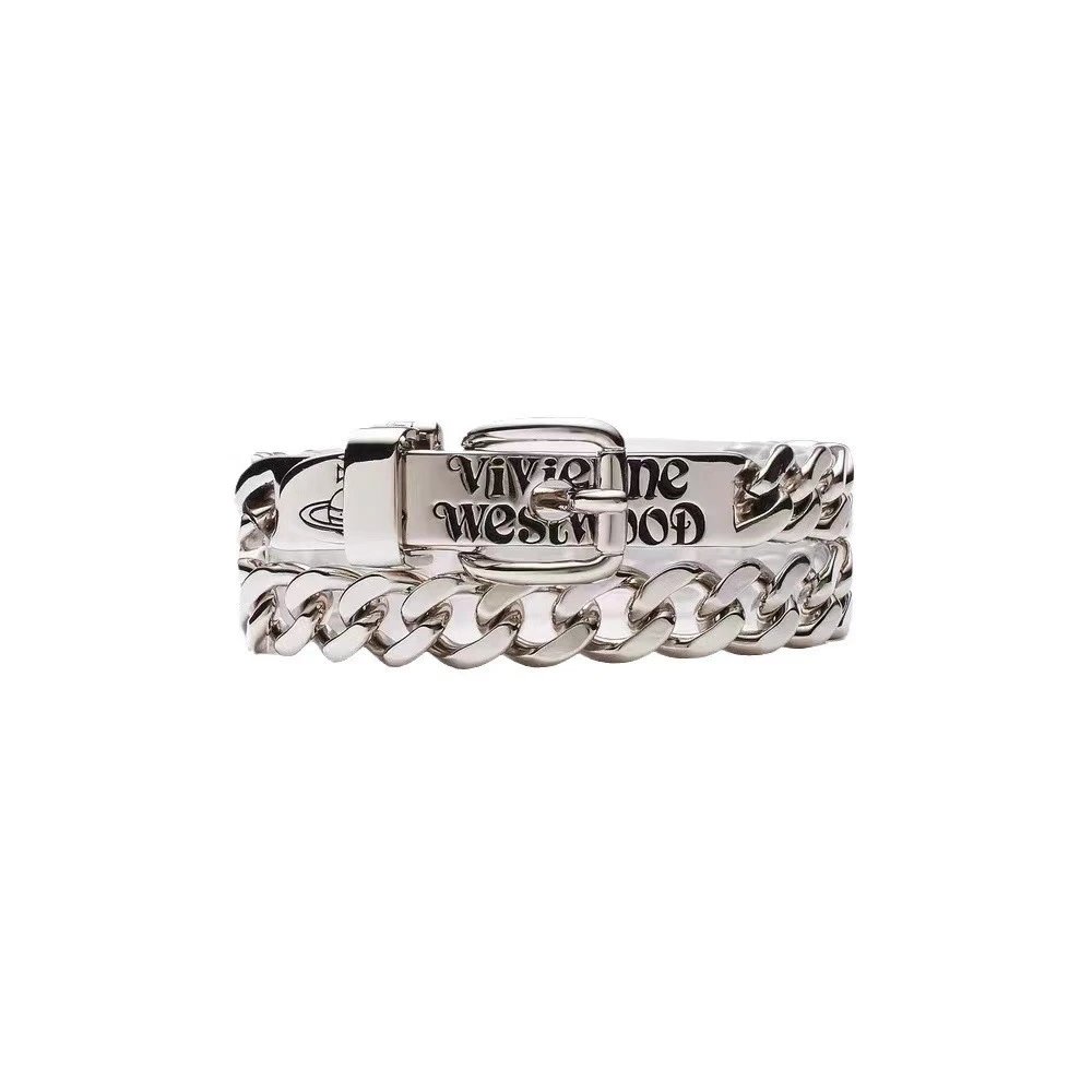 Vivienne Westwood Gold Tone Orb Logo Chain Belt
