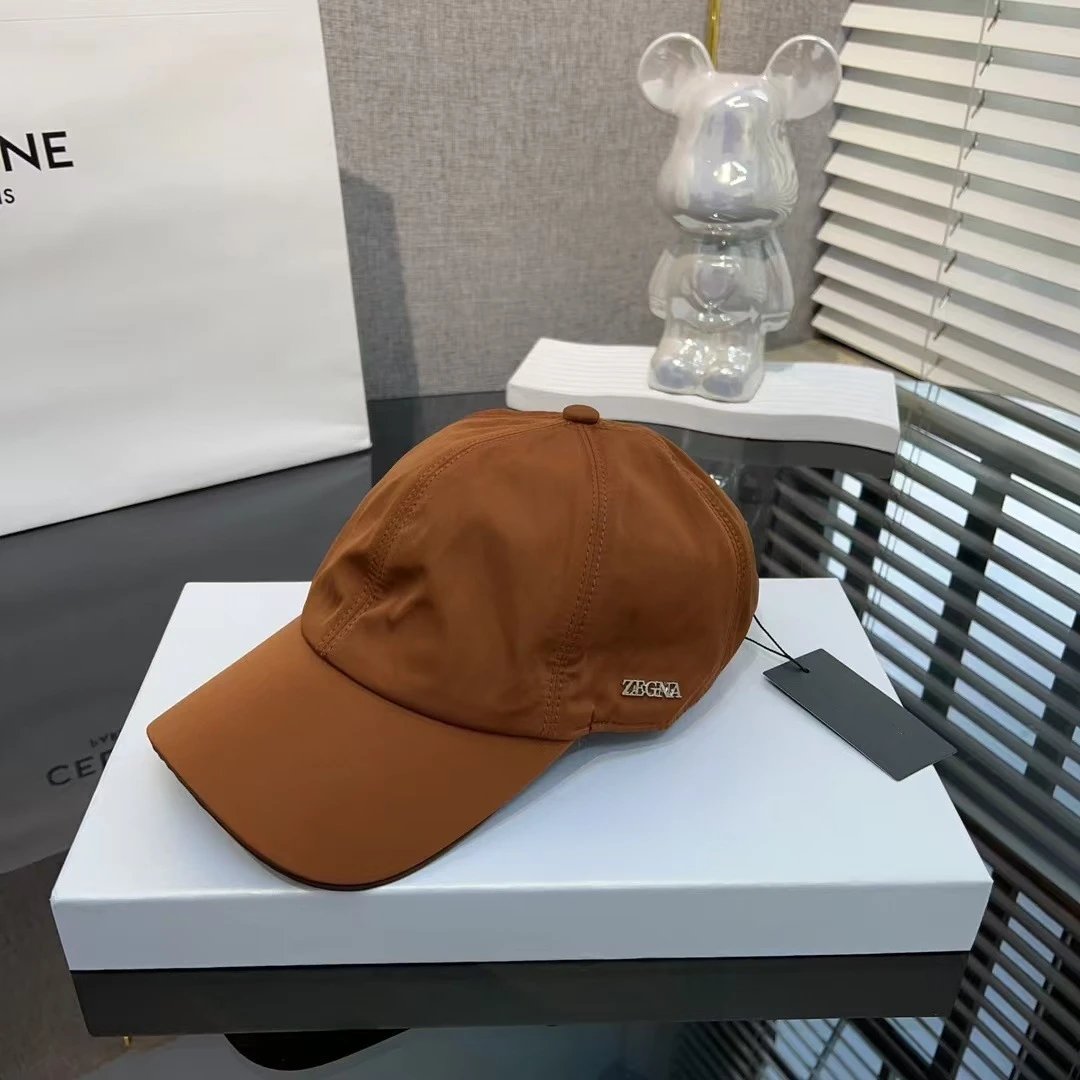 Zegna Baseball Cap Navy Black Brown White Beige Casual