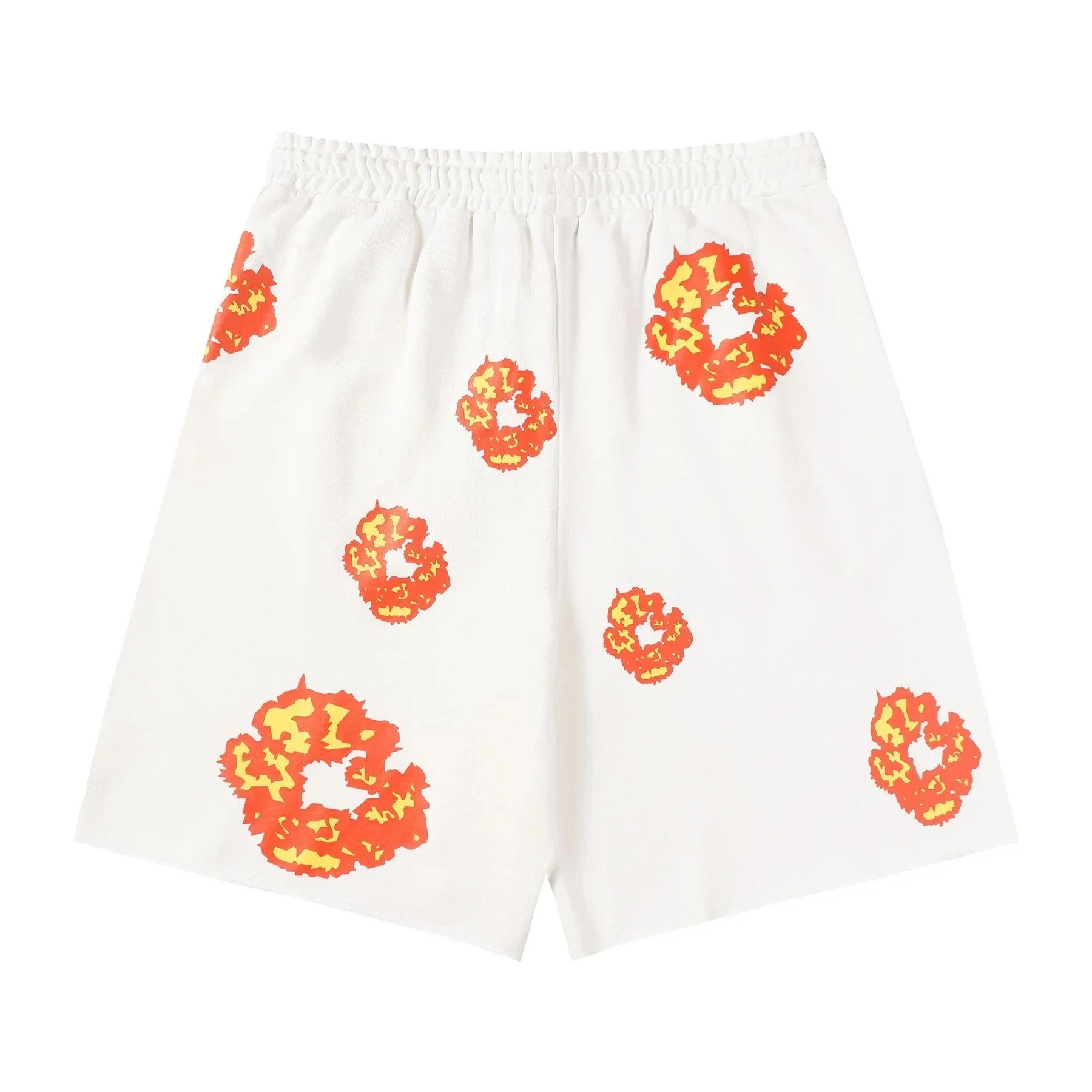 Flame Print Black White Graphic休闲 Set