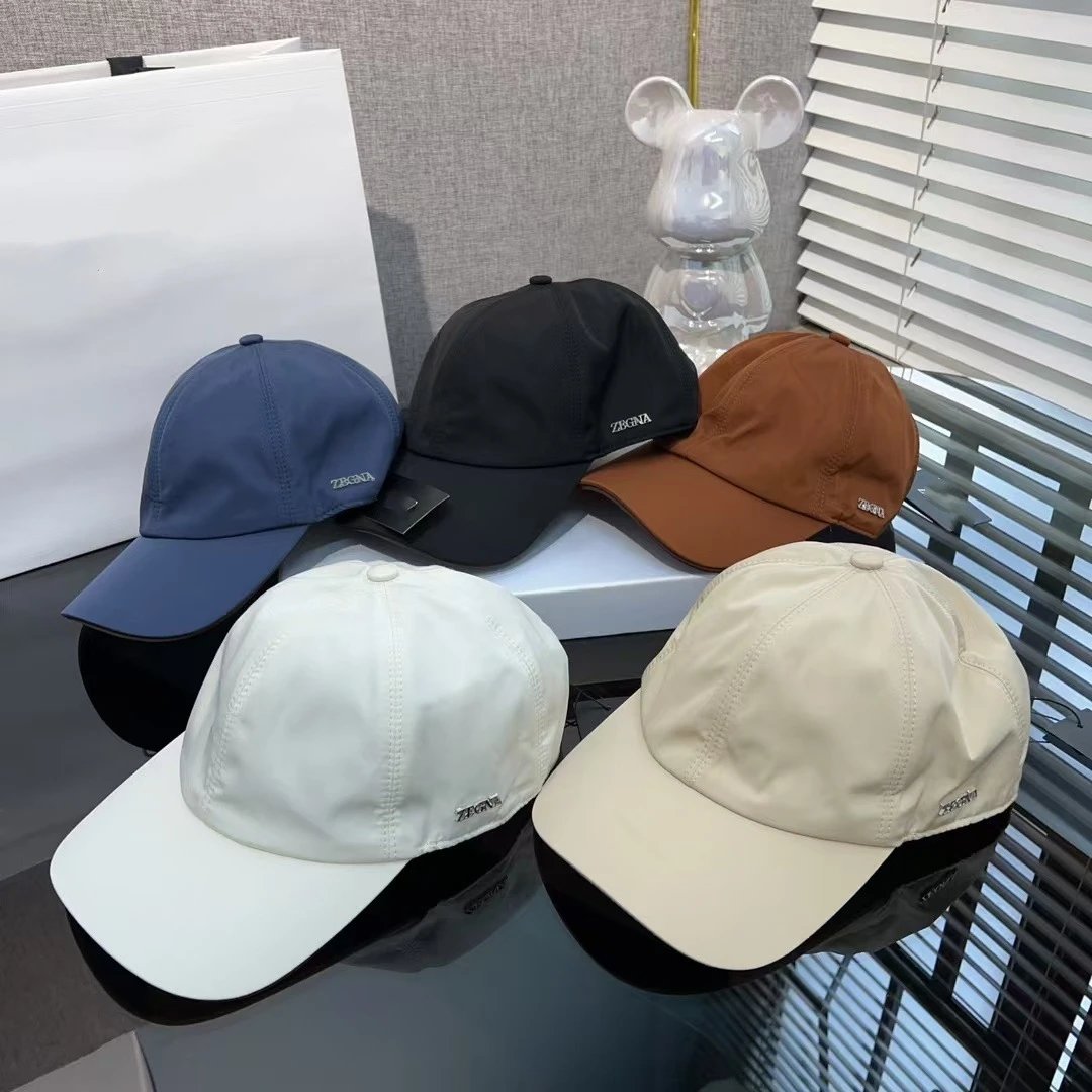 Zegna Baseball Cap Navy Black Brown White Beige Casual