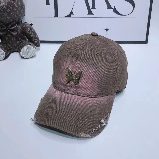Unbranded Hats Butterfly Metal Accent Distressed Baseball Cap product detail image 15