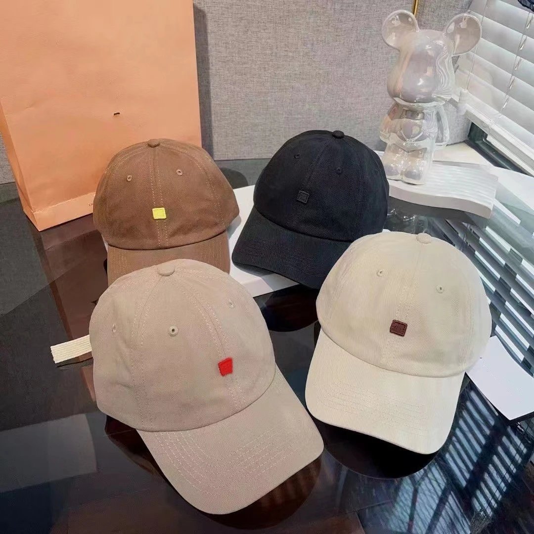 Cotton Baseball Cap Beige Brown Black Cream Minimalist Dad Hat