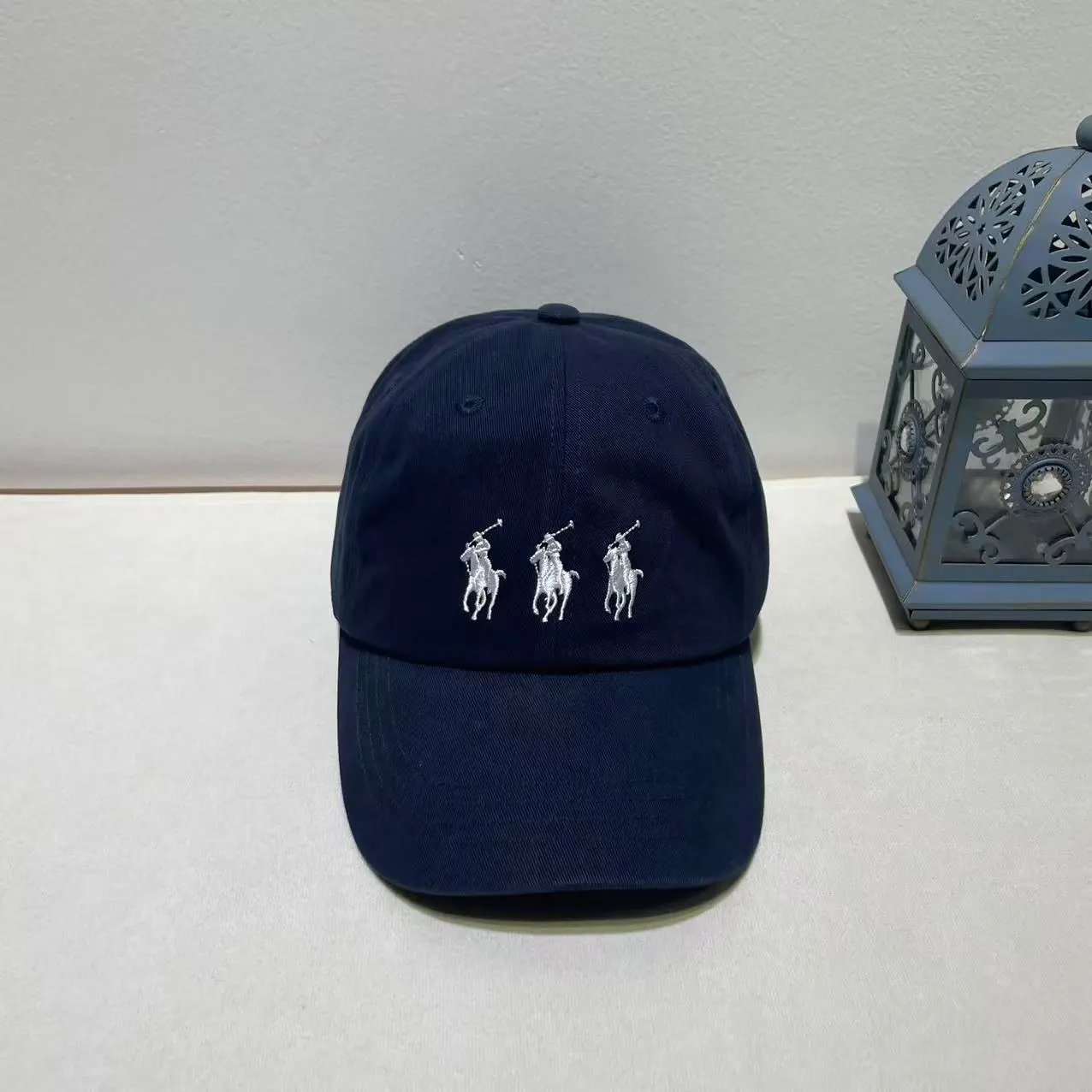 Polo Ralph Lauren Classic Navy White Pink Embroidered Pony Baseball Cap