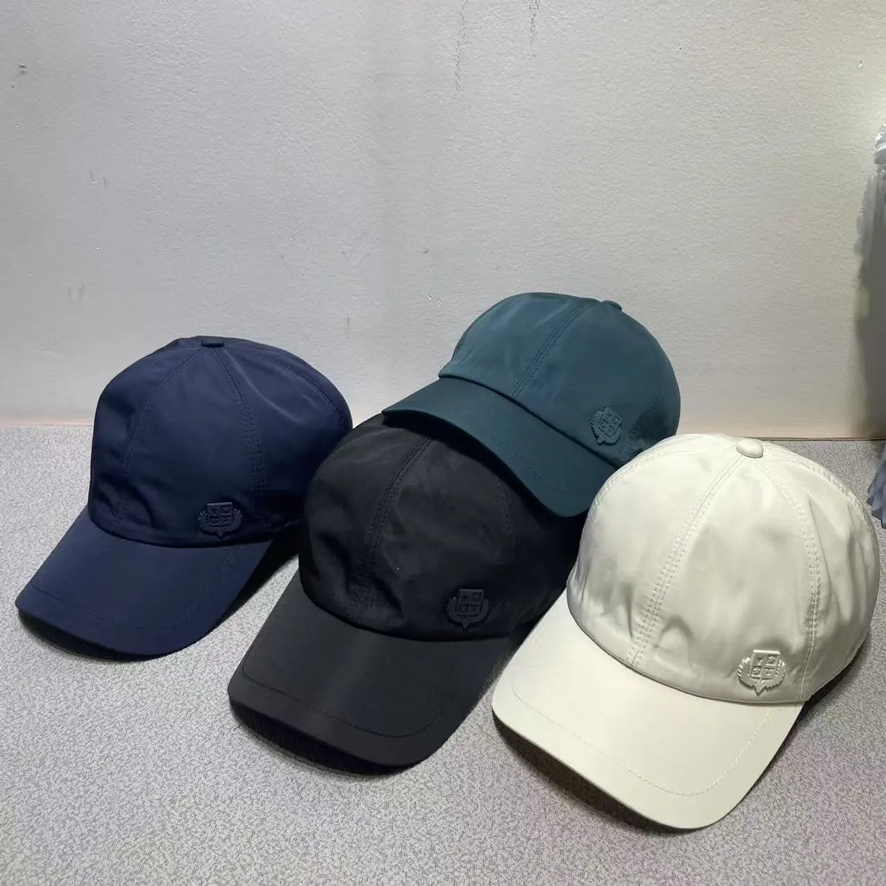 Unbranded Six-Panel Cap Navy Teal Black Ivory Classic Baseball Hat