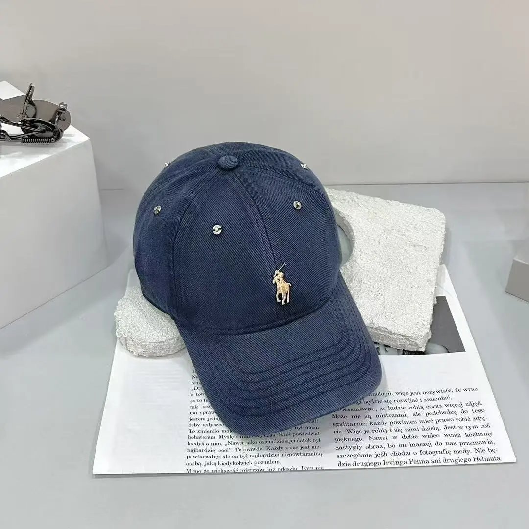 Polo Ralph Lauren Hats Rhinestone-studded baseball cap with metal Player logo image 4