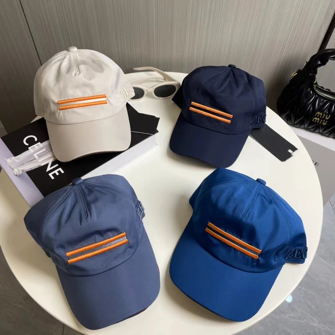 ZEG Cap White Navy Blue Royal Blue Sporty Baseball Hat
