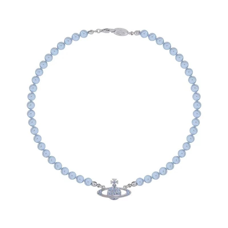 Vivienne Westwood Orb Blue Pearl Crystal Bracelet