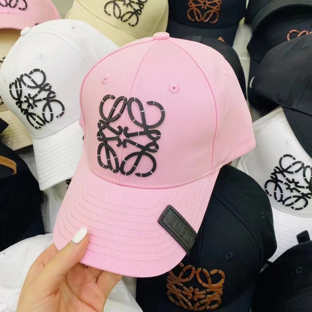 Loewe Anagram Pink Embroidered Baseball Cap