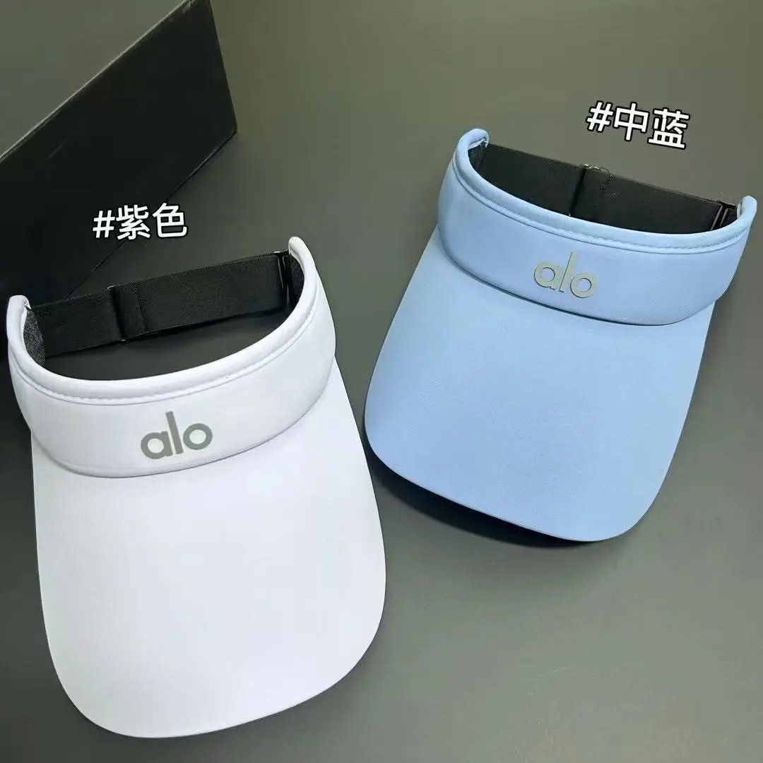 Alo Ice Silk Visor Cap Purple White Beige Black Yellow Sky Blue Medium Blue Pink Light Gray Dark Gray