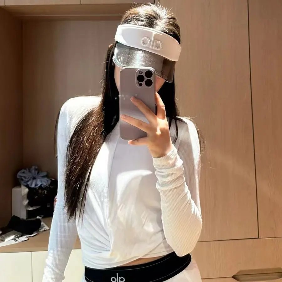 Alo Sport Visor Black Reflective Adjustable Sun Visor