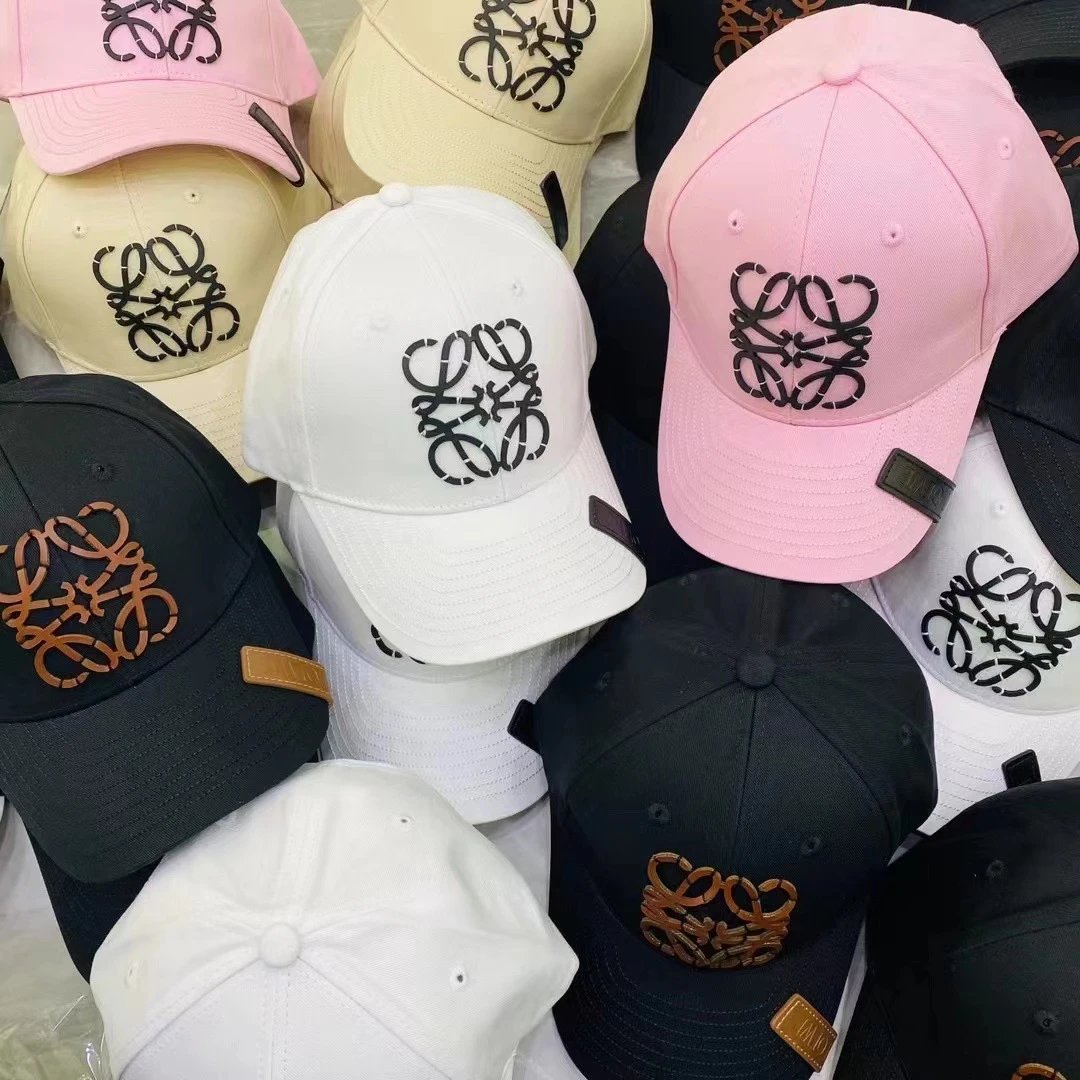 Loewe Anagram Pink Embroidered Baseball Cap