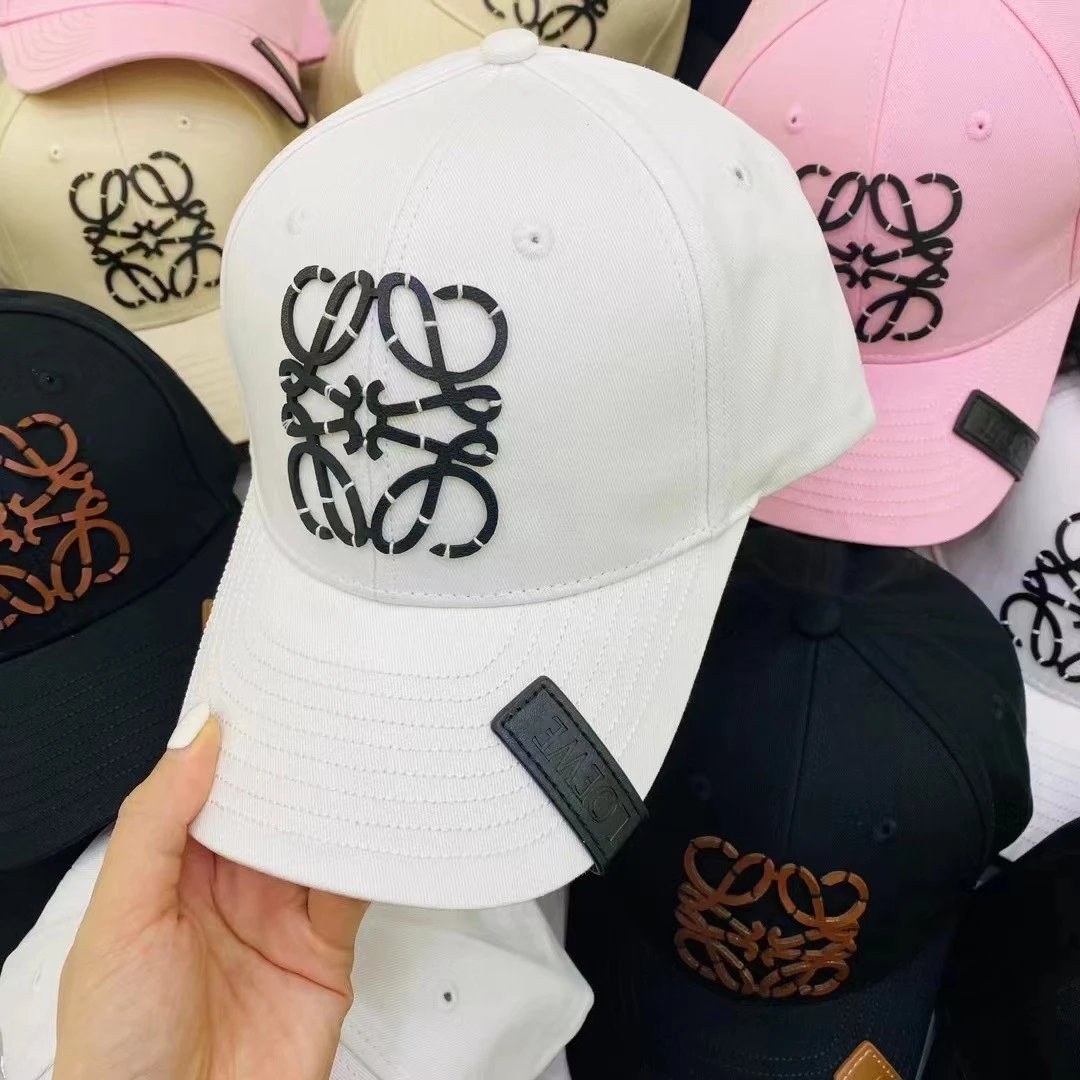 Loewe Anagram Pink Embroidered Baseball Cap