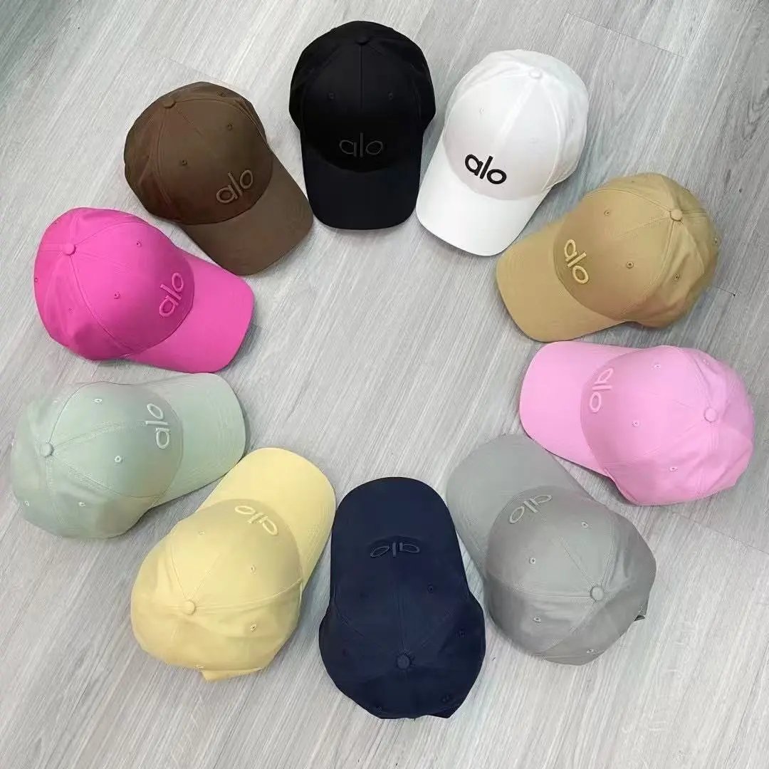 Alo Embroidered Logo Beige Casual Baseball Cap