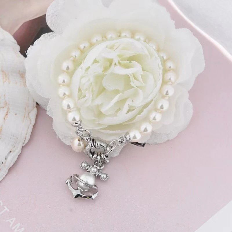 Vivienne Westwood Pearl White Orb Charm Bracelet