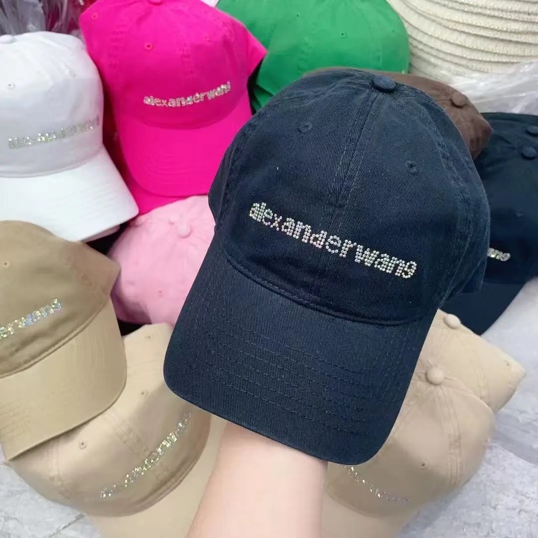 Alexander Wang Embroidered Logo Beige Pink Green Brown Black Casual Baseball Cap