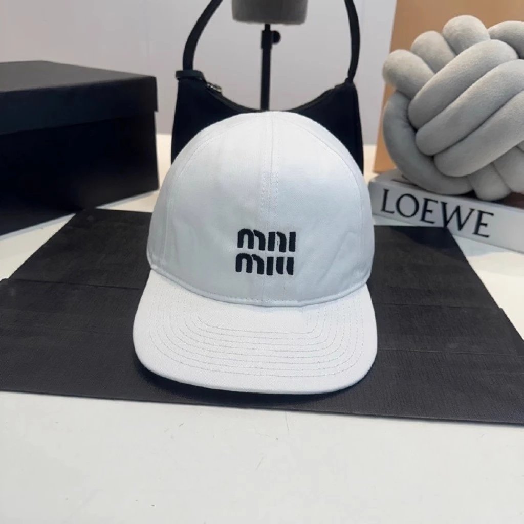 Miu Hats Embroidered Logo Baseball Cap image 5