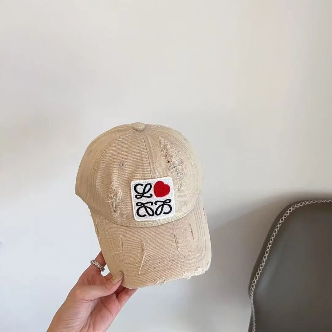 Loewe Hats Distressed Logo Patch Baseball Cap image 3
