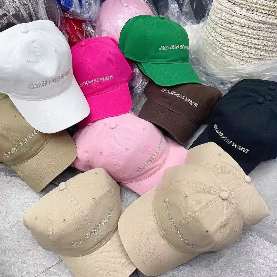 Alexander Wang Embroidered Logo Beige Pink Green Brown Black Casual Baseball Cap