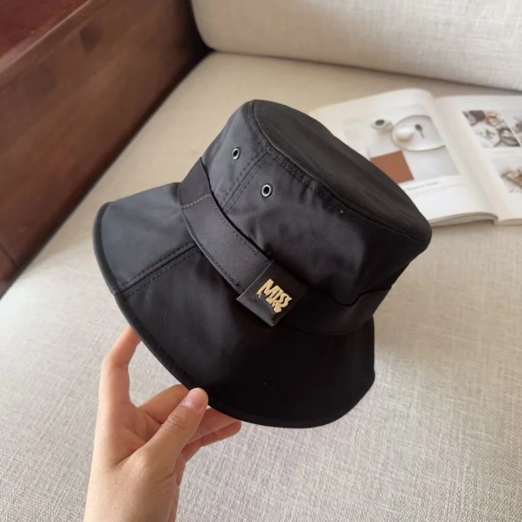Miu Miu Bucket Hat Beige Black Reversible Casual Hat
