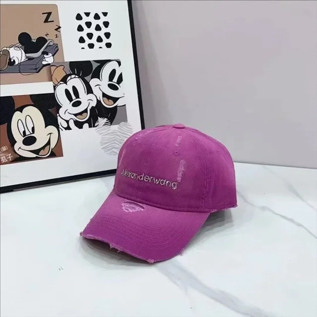 Alexander Wang Hats Distressed Rhinestone Logo Baseball Cap product detail image 2
