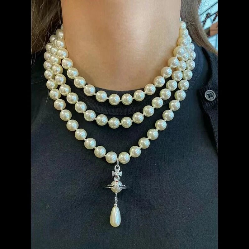 Vivienne Westwood Pearl White Orb Pendant Necklace