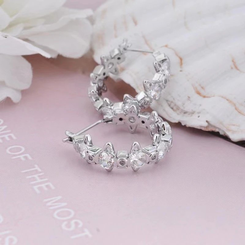 Gold Tone Cat Ear Crystal Ring Set Yellow Gold Vintage Style