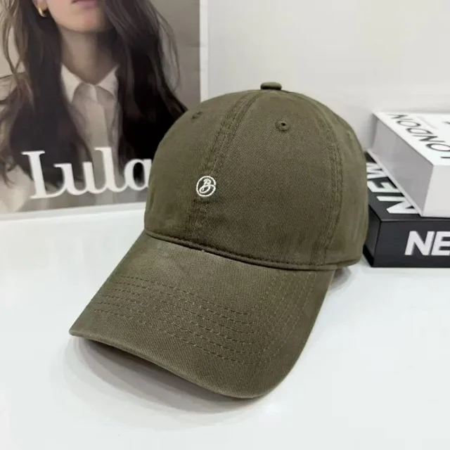 Unbranded Hats Washed Cotton Baseball Cap with Embroidered Monogram product detail image 3