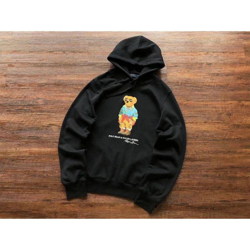 Ralph Lauren Hoodies & Sweatshirts Polo Bear Graphic Pullover Hoodie — L040 Black